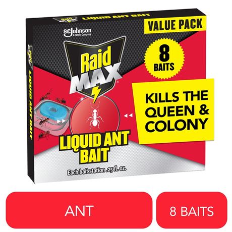 Raid MAX Liquid Ant Killer Bait, Outdoor and Indoor Ant Killer Traps for Home,