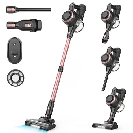 Vazone S22 Cordless Vacuum Cleaners for Home, 6 in 1 Lightweight Stick Vacuum