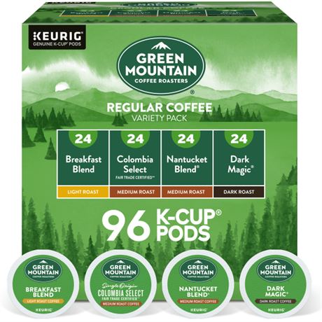 Green Mountain Coffee® Single-Serve Coffee K-Cup®, Regular Variety Pack, Carton