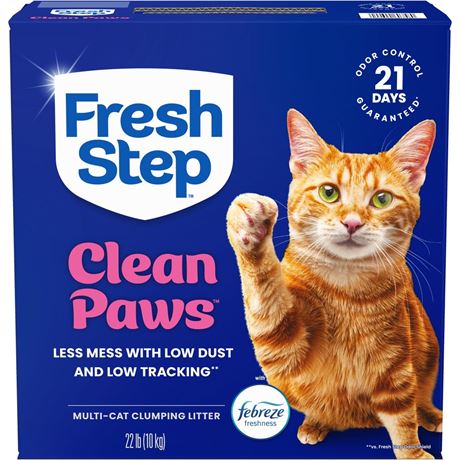 Fresh Step Clean Paws Multi Cat Clumping Litter, 22 lb.