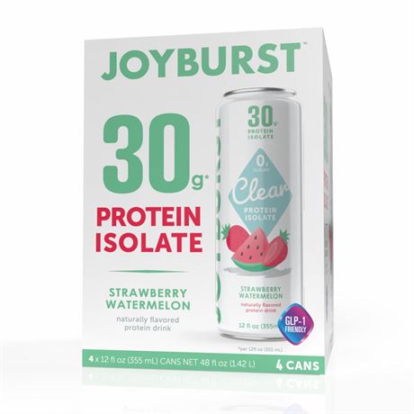 *NEW* Joyburst Clear Protein Isolate Beverage - Icy pop , 30g of Protein, 0g of
