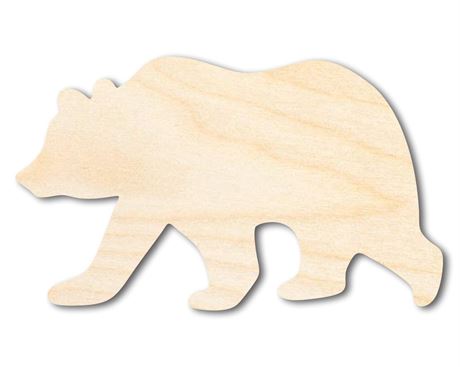 Bigger Better | Unfinished Wood Grizzly Bear Shape | DIY Craft Cutout 18" /