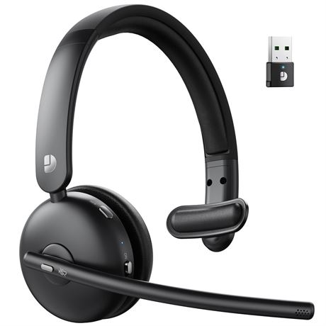 Dytole Wireless Headset with Mic for Work, Bluetooth Headset with Mic, AI Noise