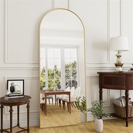 Floor Mirror Arched Full Length Mirror, 64"x21"Mirror Floor Length Standing