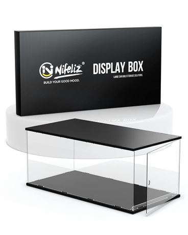 Nifeliz Acrylic Display Box for Scale 1:8 Big Model Cars, Building Toy Car