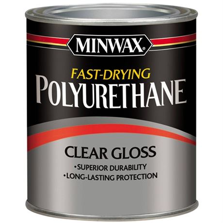 Minwax Fast-Drying Polyurethane  Gloss  Clear  1 Quart