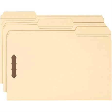Smead Manila Fastener Folders with Reinforced Tab 50/BX Legal (19537)