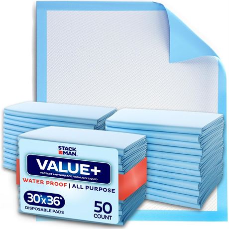 OFFSITE Chucks Pads Disposable 30x36 Underpads [50-Pack] Incontinence Chux Pads