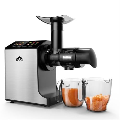 Cold Press Juicer, Masticating Juicer Machines Easy to Clean with Brush, Touch
