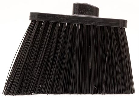 Plastic Broom Head, Angled, Un-Flagged for Large Debris Indoor, Outdoor, Home,