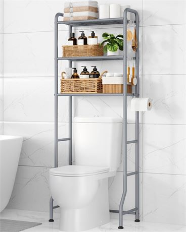 Kitsure Over Toilet Storage Rack - Metal Over Toilet Bathroom Organizer Shelf,