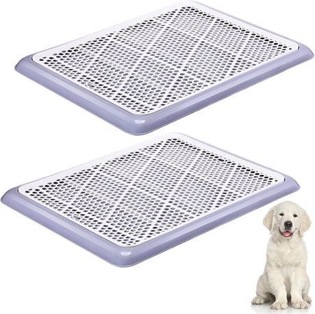 Mifoci 2 Pcs Dog Potty Tray Mesh Puppy Training Pad Holder Floor Protection