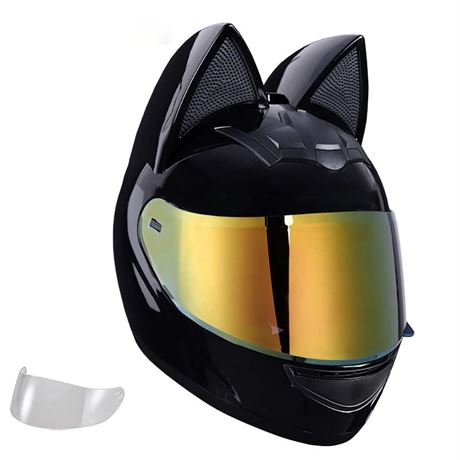 Cat Ear Offroad Helmets,Men and Women Full Face Motorcycle Helmet,for Dirt