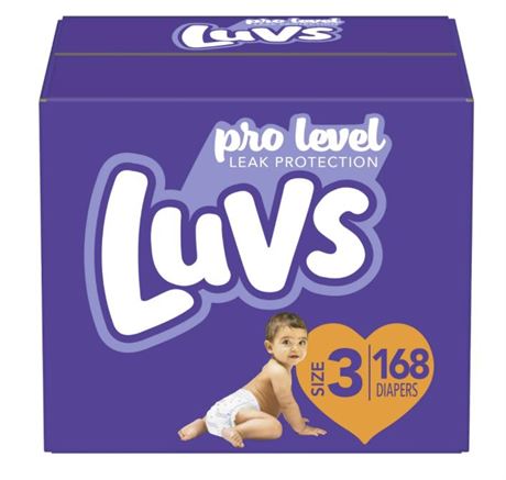 Luvs Pro Level Leak Protection Diapers Size 3 168 Count