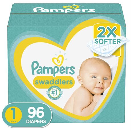 Pampers Swaddlers 96-Count Size 1 Super Pack Diapers