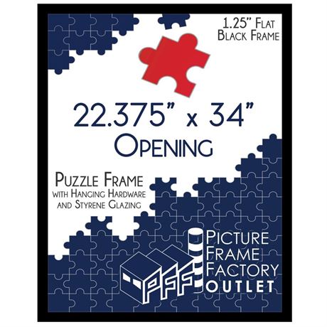 (22.375x34) Picture Frame A Modern Showcase for Your Art, Posters, and Puzzles