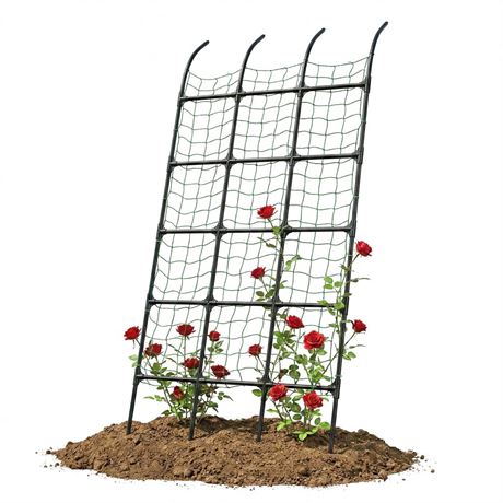 8.8ft Leaning Garden Trellis, No-Drill Lean-to Design for Climbing Plants |