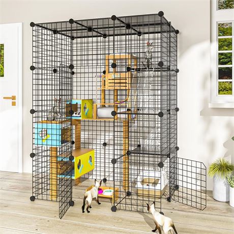 Catio Outdoor Cat Enclosure Indoor Cat Cage Outdoor Large Metal Wire Cat