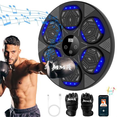 LOLBOX 2024 Music Boxing Machine, Smart Bluetooth Boxing Trainer with Boxing