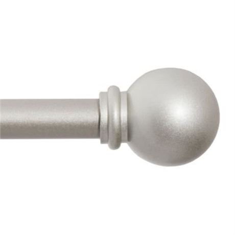Kenney Alanis 5/8 in Adjustable Curtain Rod, One Size, Silver