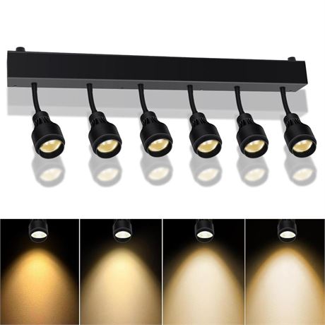 Pinspot Light Bar,6PC LED Pinspot Lights for Stage Manual Zoom(15-60 Degree)