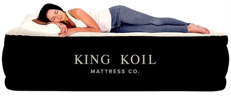 King Koil Luxury Full Size Plush Pillow Top Air Mattress with Built-in