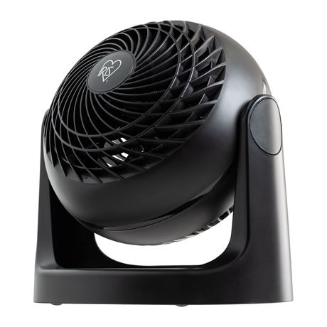 IRIS USA IRIS WOOZOO Desk Fan Air Circulator 3 Speeds 360° Tilt, Black