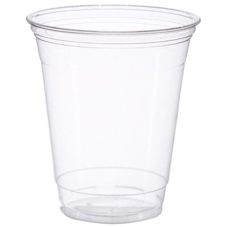 Dart SOLO TP12 12oz Clear Practical-fill Ultra Clear Squat PET Plastic Cups