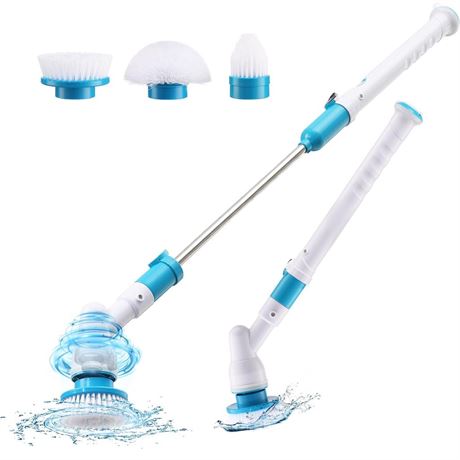 Bathroom Scrubber Electric, Shower Cleaner Electric Spin Scrubber, Long Handle