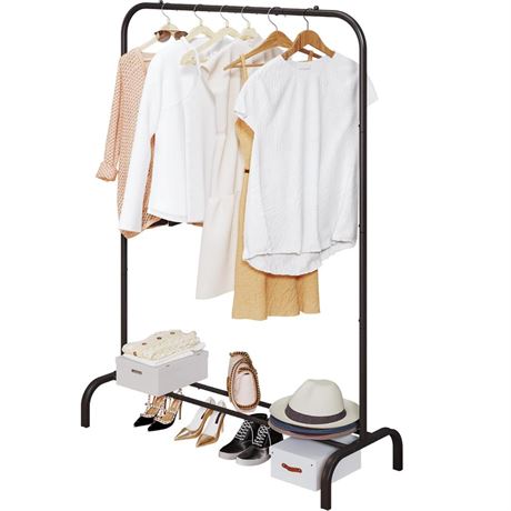 Garment Rack for Hanging Clothes Rack Heavy Duty Portable with Bottom Metal