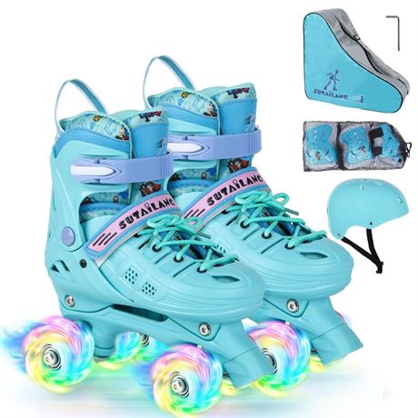 Roller Skates, Adjustable Roller Skates with Light up Wheels for Girls Boys