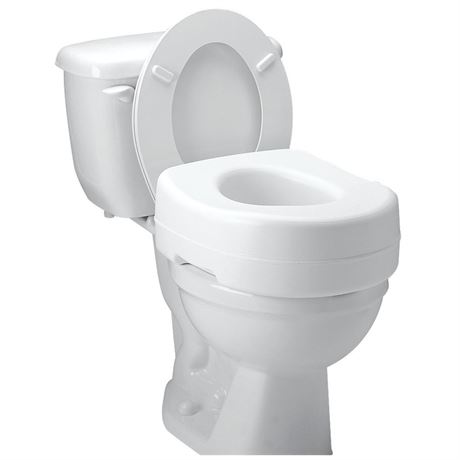 Carex Raised Toilet Seat with 300 Lb Weight Capacity  Adds 5  of Height
