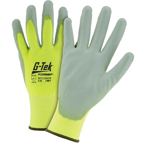 West Chester HVY713SUTS Hi-Vis Seamless Knit Polyester Glove with Polyurethane