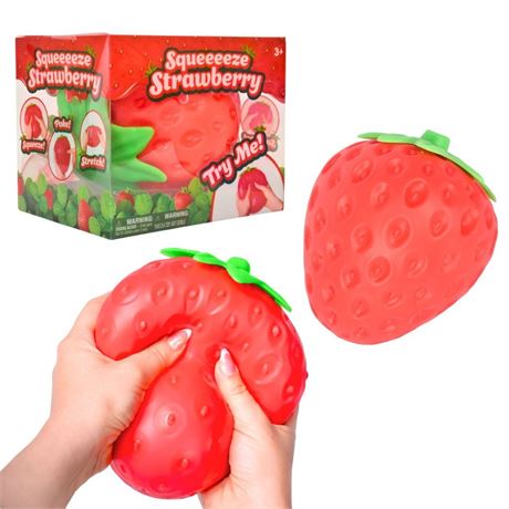 Toymendous Squishy Extra Large Strawberry, Gag Gifts Funny Adult, Giant Stress