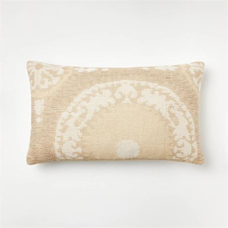 Oversized Woven Suzani Lumbar Throw Pillow Gold - Threshold™ Designed with
