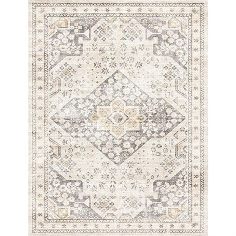 Machine Washable Soft Area Rug 8x10 Rugs with Non Slip Backing for Living Room,