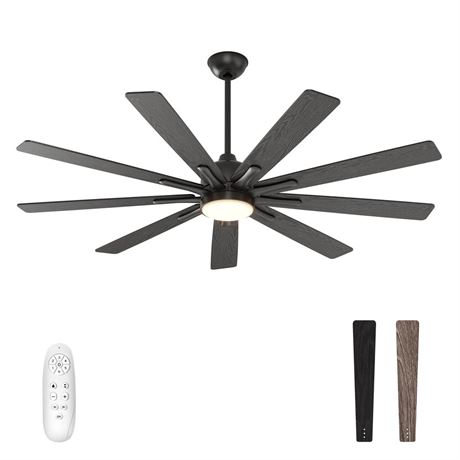 warmiplanet Ceiling Fans with Lights and Remote Control, 62-Inch, Reversible