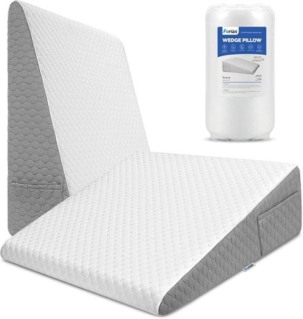 Forias 7.5" Wedge Pillow for Sleeping Acid Reflux Bed Wedge Pillow for After