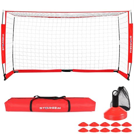 Storgem Soccer Goal,Soccer Net,Soccer Goals for Backyard,with Bow