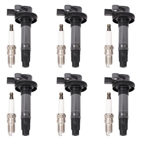 Set of 6 Ignition Coil Pack and Spark Plugs