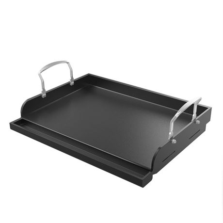 Griddle for Gas Grill, Cast Iron Griddle for Gas Grill & Stove Top, 17"x13"