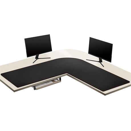 L-Shaped Gaming Desk Mat Mouse pad, Computer Corner Desk Pad, 55" Home Office