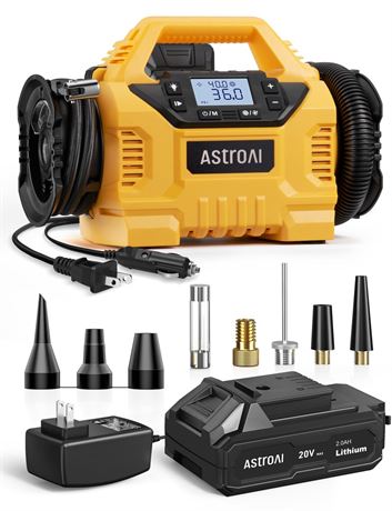 AstroAI MC3 Cordless Tire Inflator Portable Air Compressor for Car Tire Pump