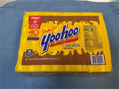 Yoo-hoo Chocolate Drink Boxes, Chocolate, 6.5 Oz Box, 40/Carton 072350000542 -