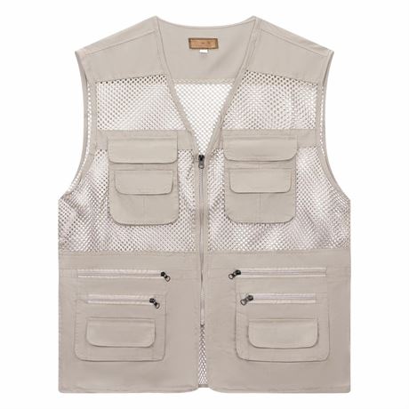 AOTORR Men's Utility Fishing Vest Lightweight Outdoor Work Safari Travel Multi