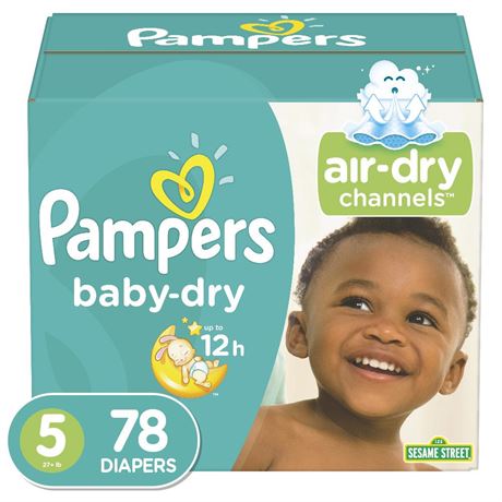 Pampers Baby Dry S5 Super Pk 1X78EA