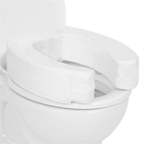 Vive Toilet Seat Cushion (Soft Cushioned Foam) - Easy Clean Soft Padded