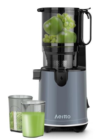 Aeitto Cold Press Juicer, Juicer Machine with 5.3" Wide Mouth,1.7L Large