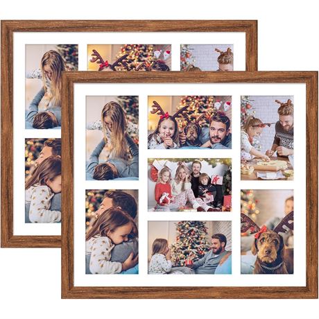 13.5x15.5 Collage frame with 7 Openings 4X6 Pictures, Multiple Picture Frame