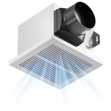 Amico Bathroom Exhaust Fan, 1.5 Sones, 110 CFM, Low Noise, Ceiling Mounted